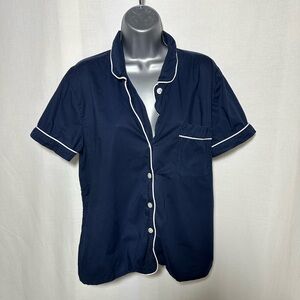 JCrew Cotton Pajama Top Blue